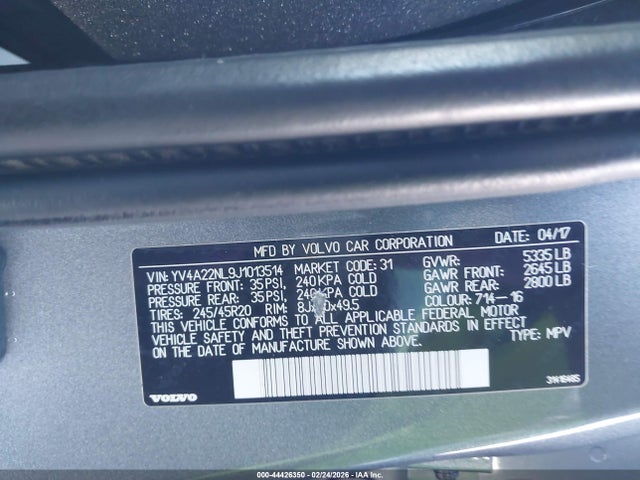 YV4A22NL9J1013514 Volvo V90 Cross Country T6