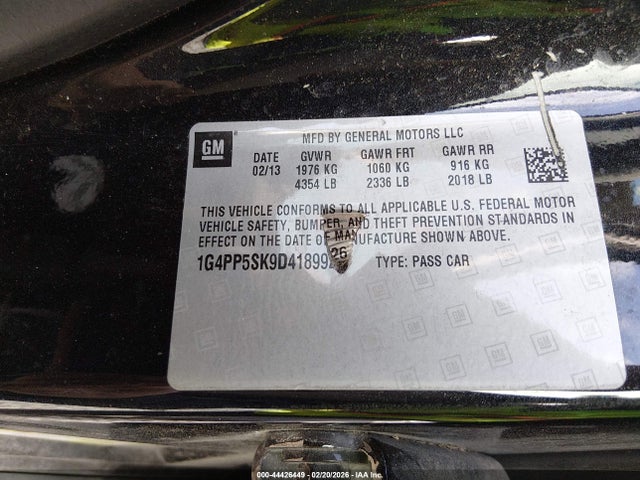 Продажа на аукционе авто 2013 Buick Verano, vin: 1G4PP5SK9D4189926, номер лота: 44426449