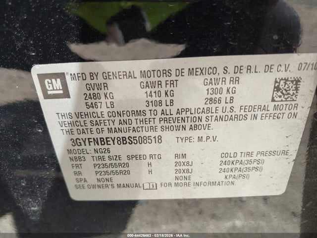 2011 CADILLAC SRX 3GYFNBEY8BS508518 Photo 8