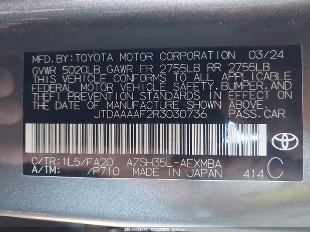 Toyota Crown Xle 2024 JTDAAAAF2R3030736 Image 9