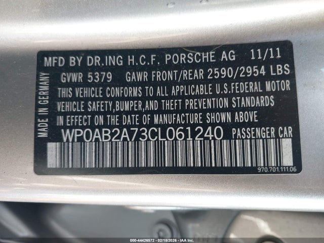 2012 PORSCHE PANAMERA WP0AB2A73CL061240 Photo 8