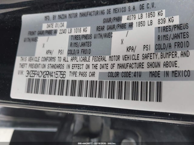 2024 MAZDA MAZDA3 3MZBPACM2RM415756 Photo 8
