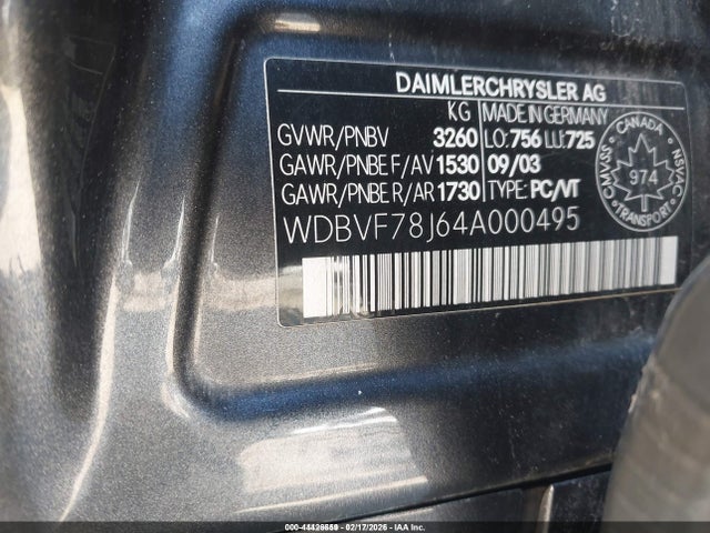 2004 MAYBACH 57 WDBVF78J64A000495 Photo 8