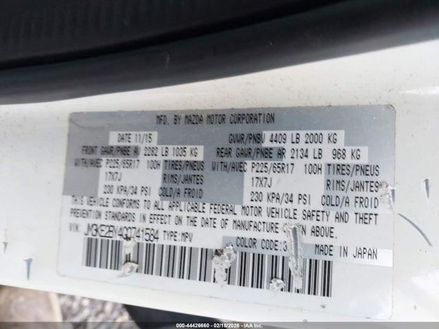 JM3KE2BY4G0741584 Mazda CX-5 SPORT