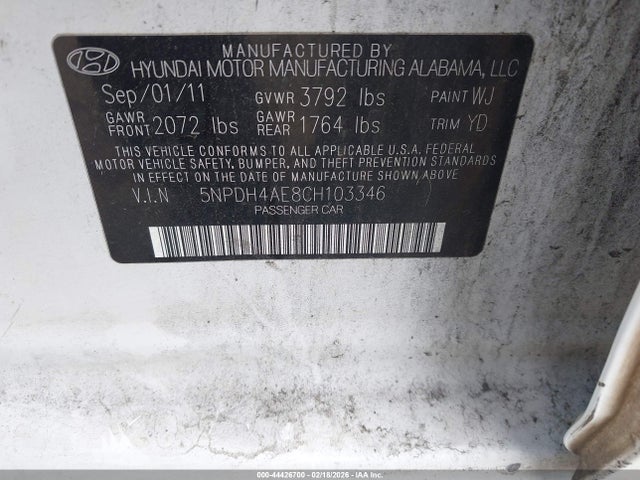 2012 HYUNDAI ELANTRA 5NPDH4AE8CH103346 Photo 8