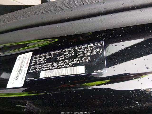 2025 VOLVO XC90 PLUG-IN HYBRID YV4H60PB4S1380110 Photo 8