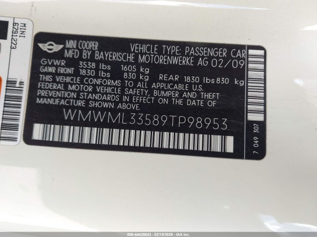 2009 MINI COOPER CLUBMAN WMWML33589TP98953 Photo 8