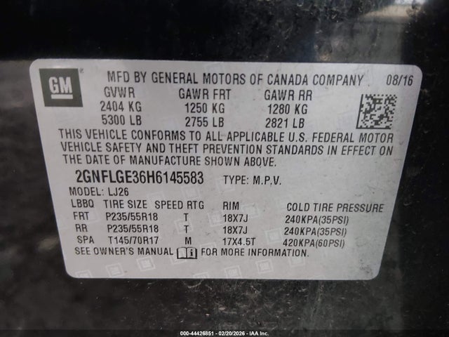 Chevrolet Equinox Premier 2017 2GNFLGE36H6145583 Image 9