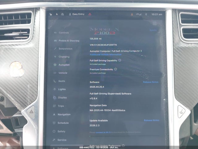 Aukcja sprzedaży 2018 Tesla Model X 100d/75d/p100d, vin: 5YJXCBE45JF089774, numer aukcji: 44427022