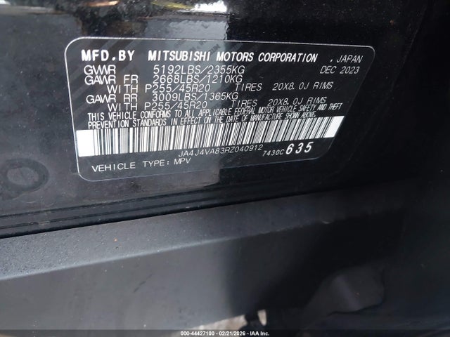 2024 MITSUBISHI OUTLANDER JA4J4VA83RZ040912 Photo 8