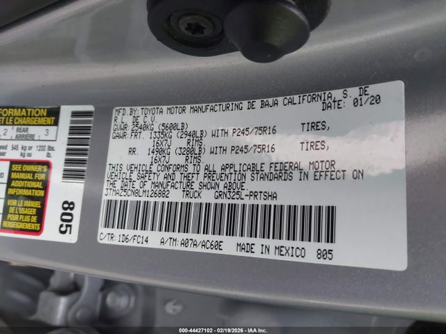 3TMAZ5CN8LM126882 Toyota Tacoma Sr5 V6