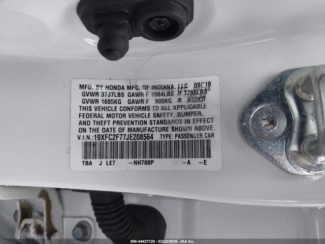 19XFC2F77JE208564 Honda CIVIC EX