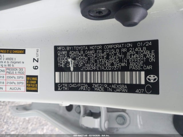 JTDBCMFE1RJ027371 Toyota Corolla Hybrid Se