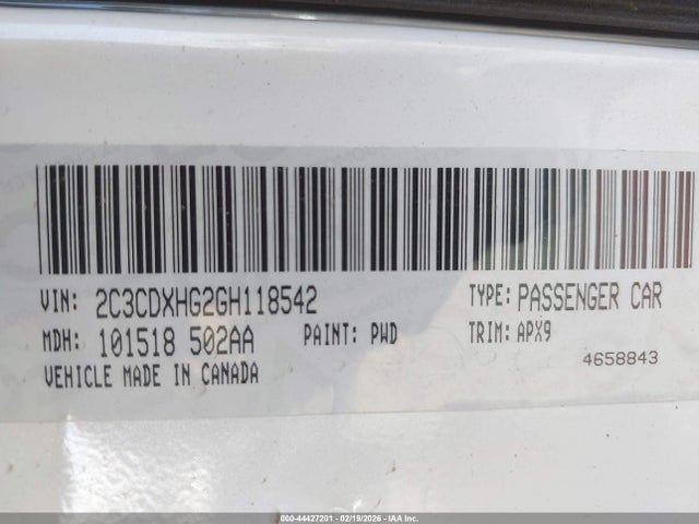 Dodge Charger Sxt 2016 2C3CDXHG2GH118542 Image 9
