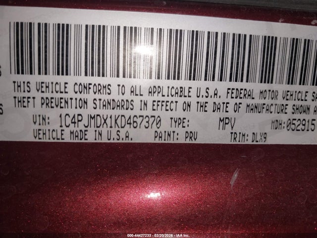 2019 JEEP CHEROKEE 1C4PJMDX1KD467370 Photo 8
