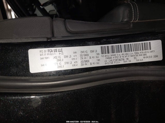 Jeep Grand Cherokee Overland 2015 1C4RJFCG9FC862706 Image 9