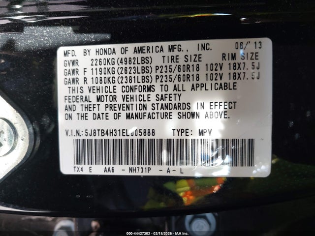 Aukcja sprzedaży 2014 Acura Rdx, vin: 5J8TB4H31EL005888, numer aukcji: 44427302