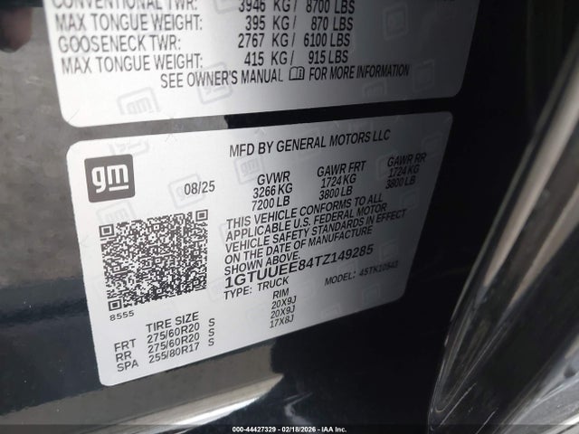1GTUUEE84TZ149285 GMC SIERRA 1500
