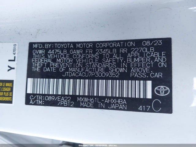 JTDACACU7P3009352 Toyota Prius Prime Xse Premium