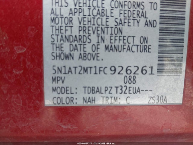 Nissan ROGUE S 2015 5N1AT2MT1FC926261 Image 9