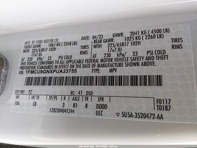 2023 FORD ESCAPE 1FMCU9GNXPUA33755 Photo 8
