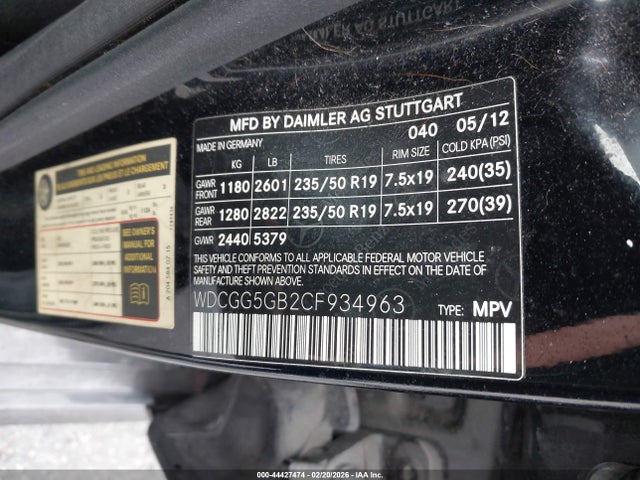 Продажа на аукционе авто 2012 Mercedes-benz Glk 350, vin: WDCGG5GB2CF934963, номер лота: 44427474