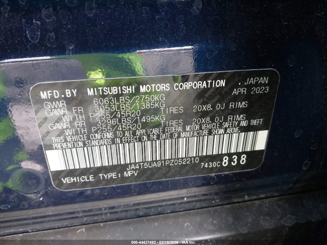 JA4T5UA91PZ052210 Mitsubishi Outlander Phev Se S-awc