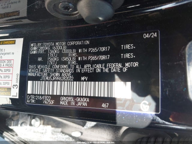 JTEMU5JR9R6282032 Toyota 4RUNNER SR5