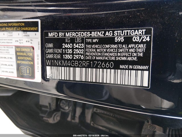 W1NKM4GB2RF172660 Mercedes-Benz Glc 300 Suv