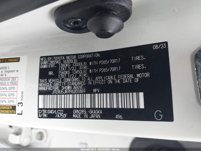 JTERU5JR7P6201869 Toyota 4runner Trd Off Road Premium
