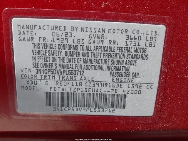 Nissan Kicks Sr Xtronic Cvt 2023 3N1CP5DV9PL553712 Image 9