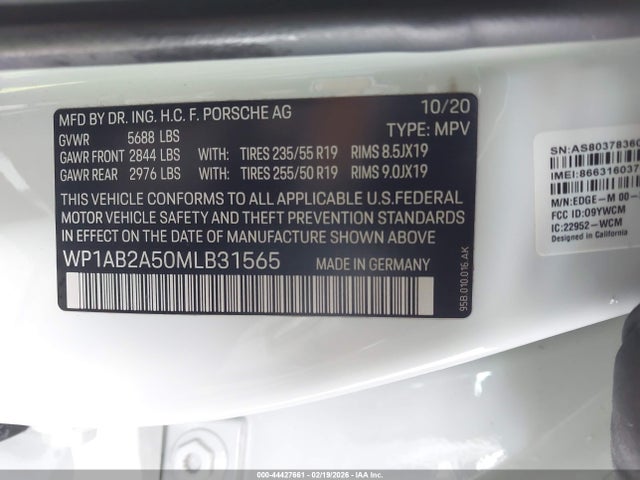 2021 PORSCHE MACAN WP1AB2A50MLB31565 Photo 8