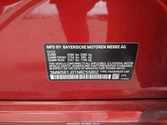 2022 BMW 330I 3MW5R1J01N8C55802 Photo 8