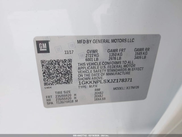 Aukcja sprzedaży 2018 Gmc Acadia Denali, vin: 1GKKNPLSXJZ178371, numer aukcji: 44427742