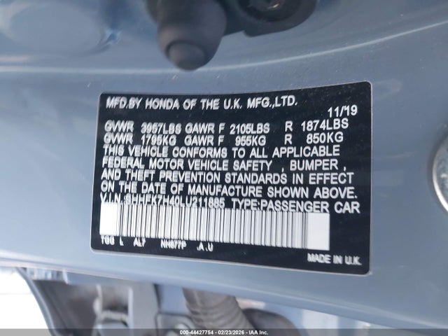 Honda Civic Sport 2020 SHHFK7H40LU211885 Image 9