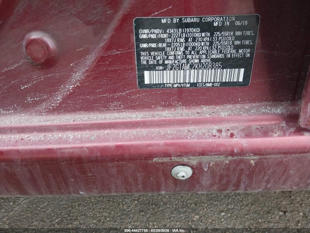 Subaru Crosstrek 2.0i Limited 2019 JF2GTAMC2KH208385 Image 9