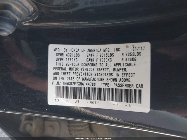 1HGCR2F7XHA144780 Honda ACCORD EX