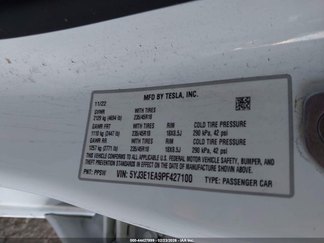 2023 TESLA MODEL 3 5YJ3E1EA9PF427100 Photo 8