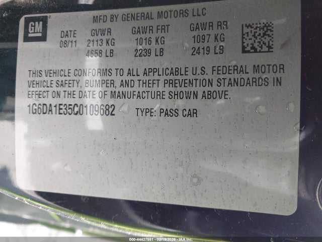 2012 CADILLAC CTS 1G6DA1E35C0109682 Photo 8