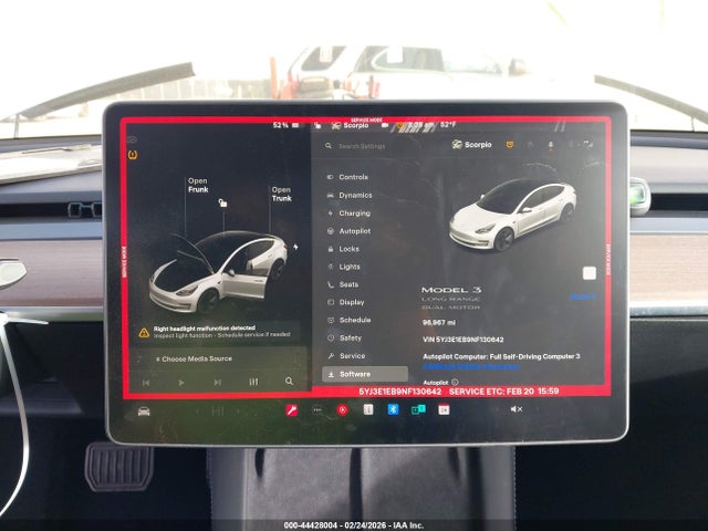 Продаж на аукціоні авто 2022 Tesla Model 3 Long Range Dual Motor All-wheel Drive, vin: 5YJ3E1EB9NF130642, номер лоту: 44428004