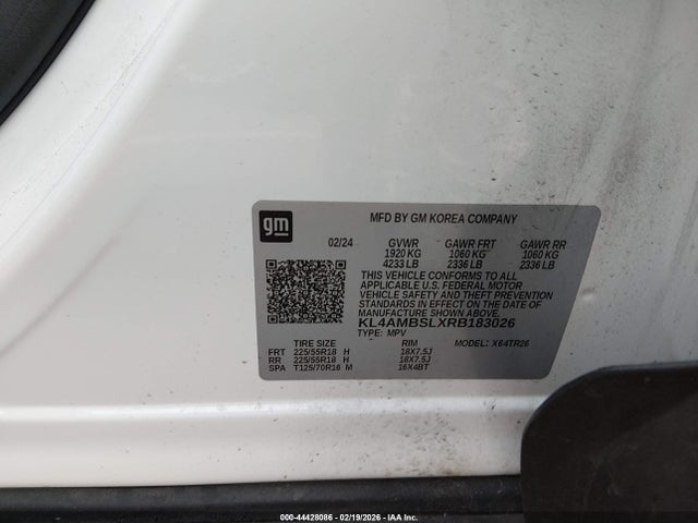Aukcja sprzedaży 2024 Buick Encore Gx Preferred Fwd, vin: KL4AMBSLXRB183026, numer aukcji: 44428086