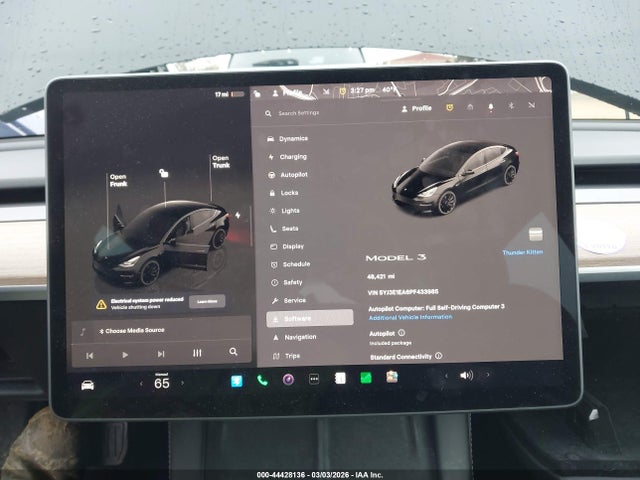 Продаж на аукціоні авто 2023 Tesla Model 3 Rear-wheel Drive, vin: 5YJ3E1EA6PF433985, номер лоту: 44428136