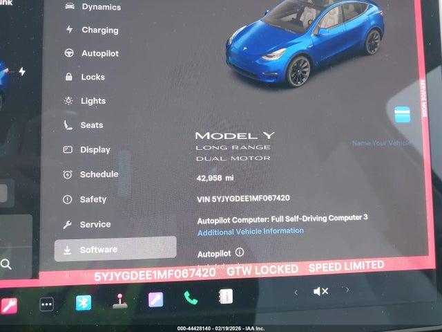 Продаж на аукціоні авто 2021 Tesla Model Y Long Range Dual Motor All-wheel Drive, vin: 5YJYGDEE1MF067420, номер лоту: 44428140