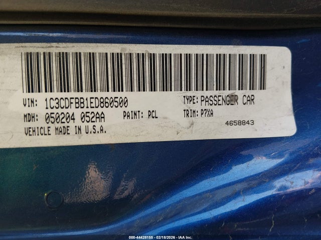 1C3CDFBB1ED860500 Dodge DART SXT