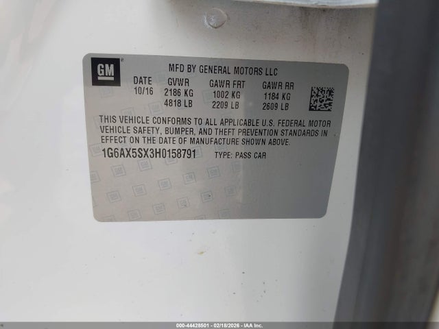 2017 CADILLAC CTS 1G6AX5SX3H0158791 Photo 8