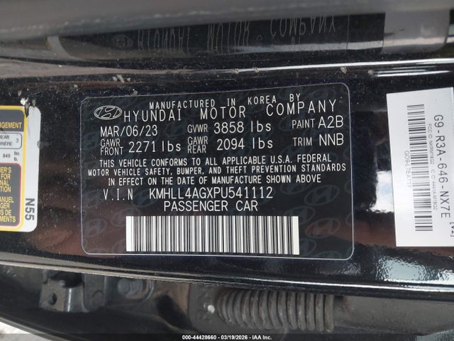 2023 Hyundai Elantra Se მანქანა იყიდება აუქციონზე, vin: KMHLL4AGXPU541112, აუქციონის ნომერი: 44428660