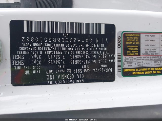 2024 Kia Telluride Lx მანქანა იყიდება აუქციონზე, vin: 5XYP2DGC8RG510832, აუქციონის ნომერი: 44428724