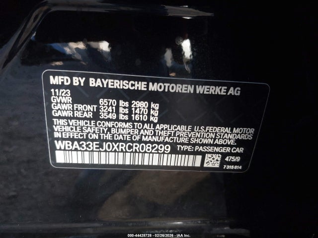 WBA33EJ0XRCR08299 BMW 760i Xdrive