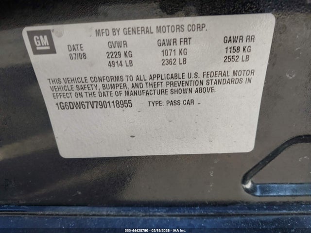 2009 CADILLAC STS 1G6DW67V790118955 Photo 8