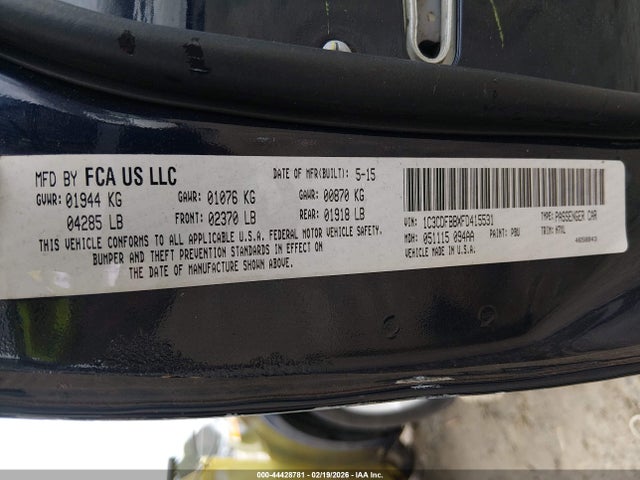 2015 DODGE DART 1C3CDFBBXFD415531 Photo 8